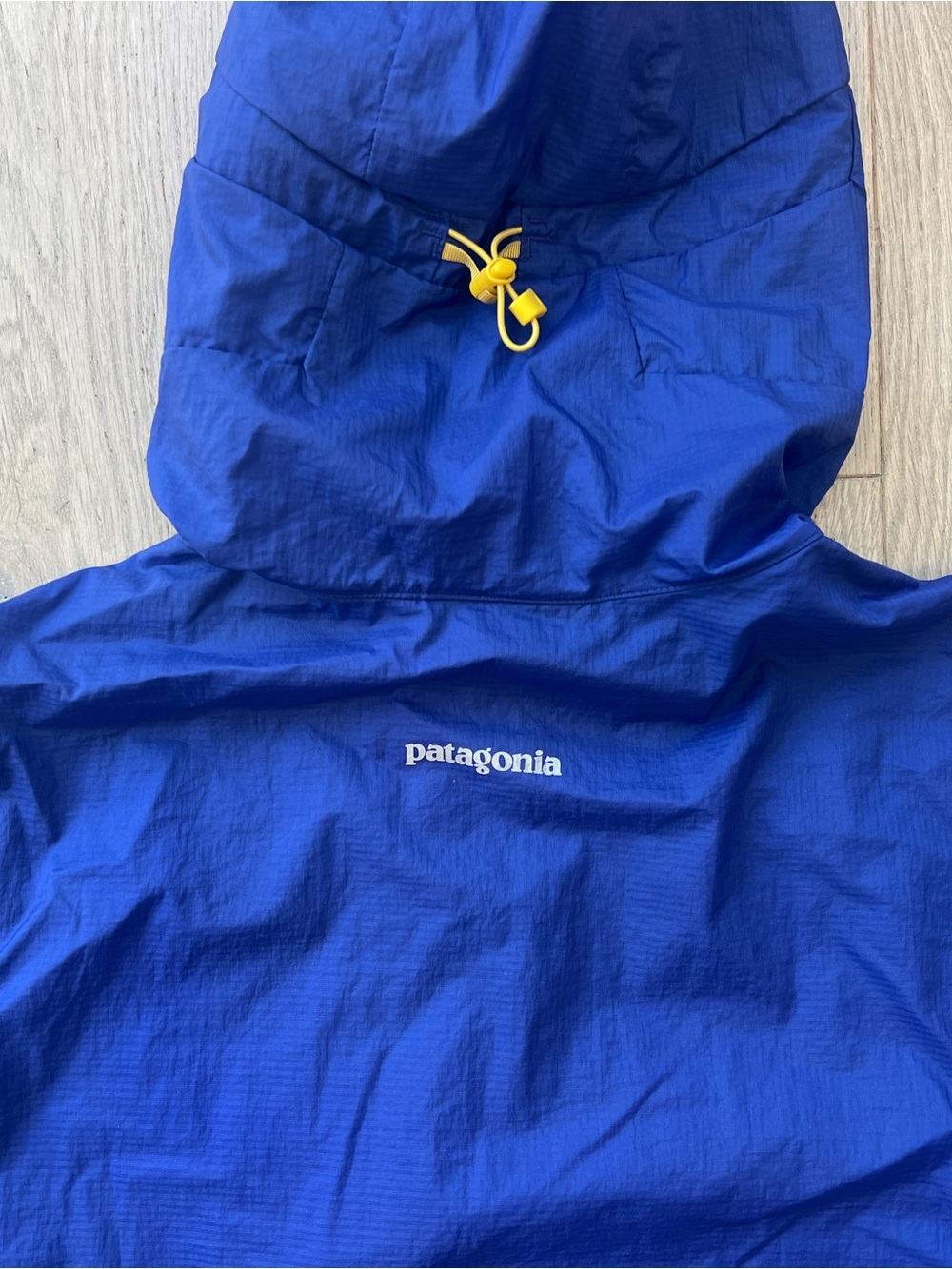Patagonia Women’s Size XS Houdini Lightweight Hooded Windbreaker Jacket Blue - Picture 10 of 10